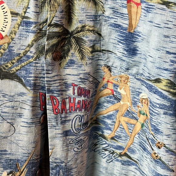 Tommy Bahama short sleeve button down SILK Hawaiian, fishing, Size XL EUC - Picture 4 of 7